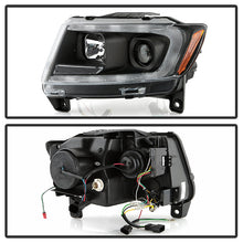 Load image into Gallery viewer, SPYDER 11-13 Jeep Grand Cherokee (Xenon/HID Model Only) Light Bar Projector Headlights - Black 5087737