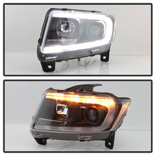 Load image into Gallery viewer, SPYDER 11-13 Jeep Grand Cherokee (Xenon/HID Model Only) Light Bar Projector Headlights - Black 5087737