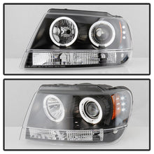 Load image into Gallery viewer, Spyder Jeep Grand Cherokee 99-04 Projector Headlights LED Halo LED Blk - PRO-YD-JGC99-HL-BK 5011145