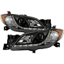 Load image into Gallery viewer, Spyder Mazda 3 04-08 4Dr Sedan Projector Headlights Halogen - DRL Blk PRO-YD-M304-DRL-BK 5017451