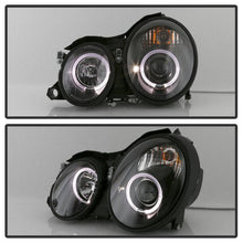 Load image into Gallery viewer, Spyder Mercedes Benz CLK 98-02 Projector Headlights Halogen Model- LED Halo Blk PRO-YD-MBCLK98-HL-BK 5011176