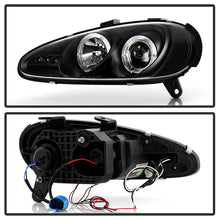 Load image into Gallery viewer, Spyder Mazda MX3 92-96 Projector Headlights LED Halo LED Black High H1 Low H1 PRO-YD-MMX392-HL-BK 5011503