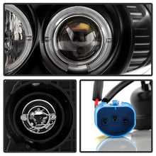 Load image into Gallery viewer, Spyder Mazda MX3 92-96 Projector Headlights LED Halo LED Black High H1 Low H1 PRO-YD-MMX392-HL-BK 5011503