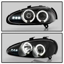 Load image into Gallery viewer, Spyder Mazda MX3 92-96 Projector Headlights LED Halo LED Black High H1 Low H1 PRO-YD-MMX392-HL-BK 5011503