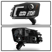 Load image into Gallery viewer, Spyder 04-15 Nissan Titan / 04-07 Nissan Armada V2 Projector Headlights - Black PRO-YD-NTI04-DRL-BK 5085504