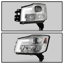 Load image into Gallery viewer, Spyder 04-15 Nissan Titan / 04-07 Nissan Armada V2 Projector Headlights - Chrome PRO-YD-NTI04-DRL-C 5085498