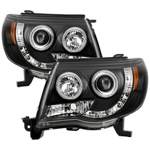 Load image into Gallery viewer, Spyder Toyota Tacoma 05-11 Projector Headlights LED Halo LED Black High H1 Low H1 PRO-YD-TT05-HL-BK 5011916