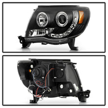Load image into Gallery viewer, Spyder Toyota Tacoma 05-11 Projector Headlights LED Halo LED Black High H1 Low H1 PRO-YD-TT05-HL-BK 5011916
