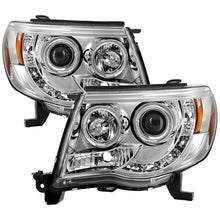 Load image into Gallery viewer, Spyder Toyota Tacoma 05-11 Projector Headlights LED Halo LED Chrome High H1 Low H1 PRO-YD-TT05-HL-C 5011923
