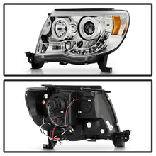 Load image into Gallery viewer, Spyder Toyota Tacoma 05-11 Projector Headlights LED Halo LED Chrome High H1 Low H1 PRO-YD-TT05-HL-C 5011923