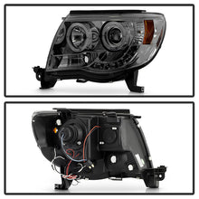 Load image into Gallery viewer, Spyder Toyota Tacoma 05-11 Projector Headlights LED Halo LED Smoke High H1 Low H1 PRO-YD-TT05-HL-SM 5011930