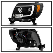Load image into Gallery viewer, Spyder Toyota Tacoma 05-11 Projector Headlights - Light Bar DRL - Black PRO-YD-TT05V2-LB-BK 5084514
