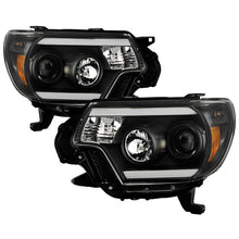 Load image into Gallery viewer, Spyder Toyota Tacoma 12-15 Projector Headlights Light Bar DRL Black PRO-YD-TT12-LBDRL-BK 5081711