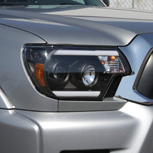 Load image into Gallery viewer, Spyder Toyota Tacoma 12-15 Projector Headlights Light Bar DRL Black PRO-YD-TT12-LBDRL-BK 5081711
