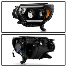 Load image into Gallery viewer, Spyder Toyota Tacoma 12-15 Projector Headlights Light Bar DRL Black PRO-YD-TT12-LBDRL-BK 5081711