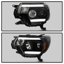 Load image into Gallery viewer, Spyder Toyota Tacoma 12-15 Projector Headlights Light Bar DRL Black PRO-YD-TT12-LBDRL-BK 5081711