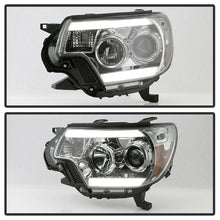 Load image into Gallery viewer, Spyder Toyota Tacoma 12-16 Projector Headlights Light Bar DRL Smoke PRO-YD-TT12-LBDRL-SM 5081728