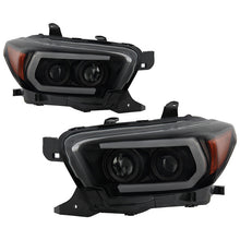 Load image into Gallery viewer, Spyder Toyota Tacoma 16-18 (TRD Model Only) Projector Headlights Black Smoke PRO-YD-TT16V1-SEQ-BSM 5087553