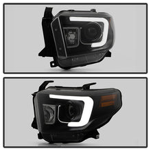 Load image into Gallery viewer, Spyder Toyota Tundra 2014-2016 Projector Headlights Light Bar DRL Black Smoke PRO-YD-TTU14-DRL-BSM 5080165