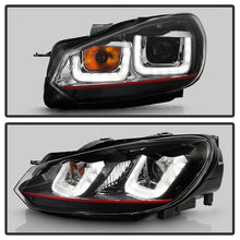 Load image into Gallery viewer, Spyder Volkswagen Golf / GTI 10-13 Version 3 Projector Headlights - Black PRO-YD-VG10V3R-DRL-BK 5082046
