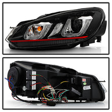 Load image into Gallery viewer, Spyder Volkswagen Golf / GTI 10-13 Version 3 Projector Headlights - Black PRO-YD-VG10V3R-DRL-BK 5082046