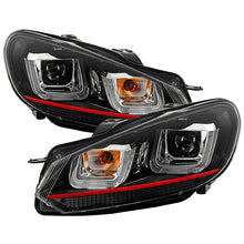 Load image into Gallery viewer, Spyder Volkswagen Golf / GTI 10-13 Version 3 Projector Headlights - Black PRO-YD-VG10V3R-DRL-BK 5082046