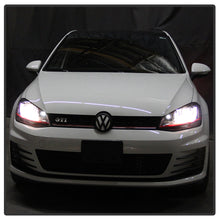 Load image into Gallery viewer, Spyder Volkswagen Golf VII 14-16 Projector Headlights DRL LED Red Stripe Blk PRO-YD-VG15-RED-DRL-BK 5080592