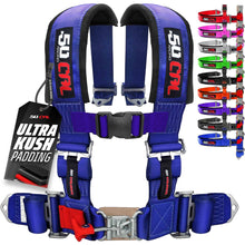 Load image into Gallery viewer, Pro Series 2" 4 point Latch Harness 50 Caliber Racing Harness