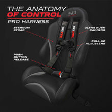 Load image into Gallery viewer, Pro Series 2" &amp; 3" 4 point Harness with push button release