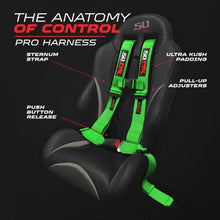 Load image into Gallery viewer, Pro Series 2" &amp; 3" 4 point Harness with push button release