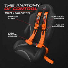 Load image into Gallery viewer, Pro Series 2" &amp; 3" 4 point Harness with push button release