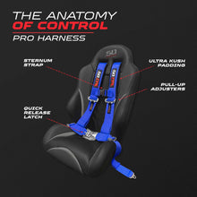 Load image into Gallery viewer, Pro Series 3" 4 point Latch Harness 50 Caliber Racing