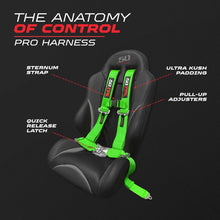 Load image into Gallery viewer, Pro Series 3" 4 point Latch Harness 50 Caliber Racing