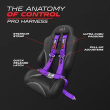 Load image into Gallery viewer, Pro Series 2" 4 point Latch Harness 50 Caliber Racing Harness