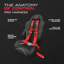 Load image into Gallery viewer, Pro Series 3" 4 point Latch Harness 50 Caliber Racing