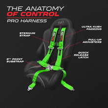 Load image into Gallery viewer, 3" 5 point Pro Series Latch Harness 50 Caliber Racing Harness