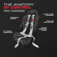 Load image into Gallery viewer, 3" 5 point Pro Series Latch Harness 50 Caliber Racing Harness