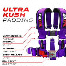Load image into Gallery viewer, 3" 5 point Pro Series Latch Harness 50 Caliber Racing Harness
