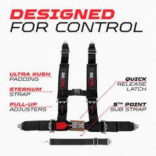 Load image into Gallery viewer, 3" 5 point Pro Series Latch Harness 50 Caliber Racing Harness
