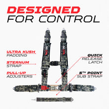 Load image into Gallery viewer, 3" 5 point Pro Series Latch Harness 50 Caliber Racing Harness