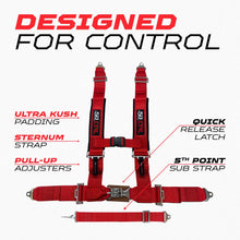 Load image into Gallery viewer, 3" 5 point Pro Series Latch Harness 50 Caliber Racing Harness