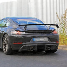 Load image into Gallery viewer, GT4 Style Carbon Fiber Rear Bumper Lip for Porsche Cayman 718 16-19
