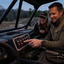 Load image into Gallery viewer, Waterproof Rocker Switch 12v ON/Off, LED Backlit with Etched Design w/Toggle Switch 12v - UTV, Auto, Boat 20A Variation