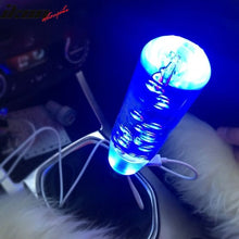 Load image into Gallery viewer, Universal LED RGB Shift Knob 10mm Transparent Bubble W Thread Adapters