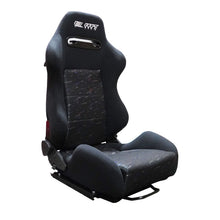 Load image into Gallery viewer, Adjustable Black Luxury Racing Lowered SR3 CONFETTI Style Velvet Seat w/ Sliders