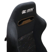 Load image into Gallery viewer, Adjustable Black Luxury Racing Lowered SR3 CONFETTI Style Velvet Seat w/ Sliders