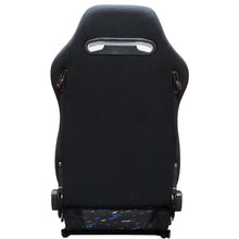 Load image into Gallery viewer, Adjustable Black Luxury Racing Lowered SR3 CONFETTI Style Velvet Seat w/ Sliders