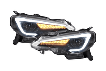 Load image into Gallery viewer, Scion FR-S Subaru BRZ Toyota GT86 1st Gen (ZN6/ZC6) Black Dual Beam Projector Headlights (2012-2021)