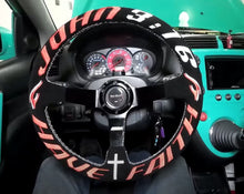 Load image into Gallery viewer, Universal 350mm 3"Deep Dish 6-Bolt Steering Wheel Black Suede Have Faith