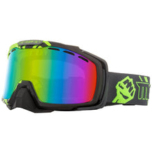 Load image into Gallery viewer, MOTORFIST OCTANE 110 GOGGLE - HI-VIS - GREEN MIRRORED TANGERINE